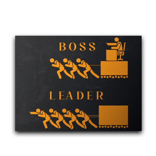 Boss Vs Leader Motivational Art | Digital Download